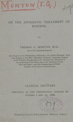 On the antiseptic treatment of wounds