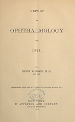 Report on ophthalmology for 1871