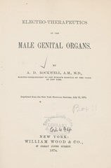 Electro-therapeutics of the male genital organs