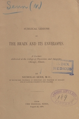 Surgical lesions of the brain and its envelopes
