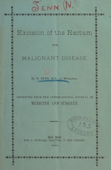 Excision of the rectum for malignant disease