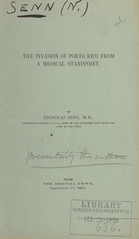 The invasion of Porto Rico from a medical standpoint
