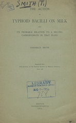 The action of typhoid bacilli on milk and its probable relation to a second carbohydrate in that fluid