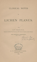 Clinical notes on lichen planus