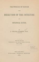 The process of repair after resection of the intestine and intestinal suture