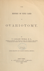 The history of nine cases of ovariotomy