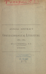 Annual abstract of ophthalmological literature, 1881-1882