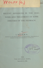 Recent advances in the diagnosis and  treatment of some diseases of the stomach