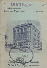 Announcement, rules and regulations: 1892-1899