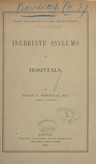 Inebriate asylums or hospitals