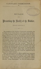 Rules for preserving the health of the soldier