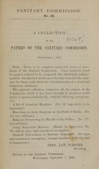 A collection of the papers of the Sanitary Commission