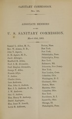 Associate members of the U.S. Sanitary Commission: March 15th, 1862