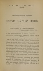 Instructions to general inspectors concerning certain campaign duties