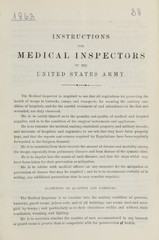 Instructions for medical inspectors of the United States Army