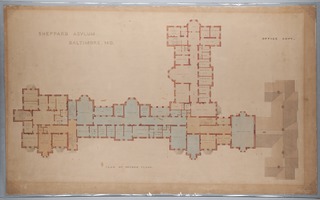 Sheppard Asylum, Baltimore, MD., plan of second floor