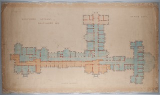 Sheppard Asylum, Baltimore, MD, plan of basement