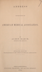 Address delivered before the American Medical Association