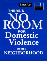 Listen up! There's no room for domestic violence in this neighborhood