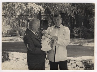 Christian B. Anfinsen with his father and child