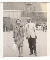 Salvador Luria with Marguerite Lwoff in Mexico