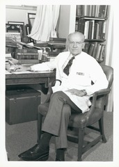 Victor McKusick at his desk as chairman of the Department of Medicine, Johns Hopkins University School of Medicine