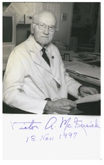 Victor McKusick at his desk