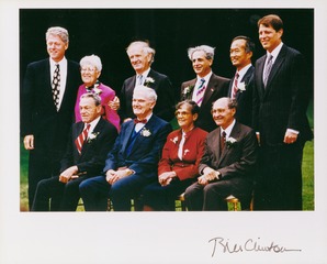 Daniel Nathans with other recipients of the National Medal of Science along with President Bill Clinton and Vice-President Al Gore