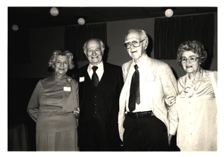 Linus Pauling with his sisters and brother-in-law