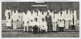 Virginia Apgar with members of the Anesthesiology Department at Columbia-Presbyterian Medical Center