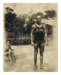 Charles Drew as lifeguard at Francis Swimming Pool