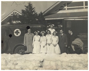Charles Drew with the first mobile blood collecting unit