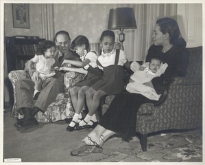 Charles and Lenore Drew, with their children