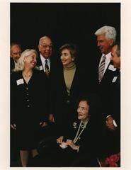 Mary Lasker and Hillary Clinton at the 1993 Lasker Awards luncheon