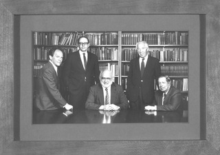 Joshua Lederberg with other Rockefeller University Nobelists