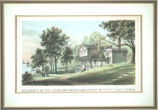 Lithograph of the residence of the Schermerhorn Family
