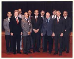 Marshall Nirenberg and other participants in the National Heart, Lung, and Blood Institute's Research Day