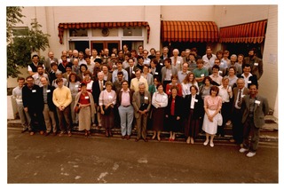 Marshall Nirenberg and others at the Weizmann Institute of Science