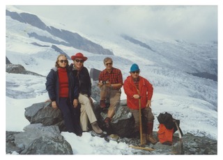 The Spiegelmans with Francis Crick and Hans Noll in Switzerland