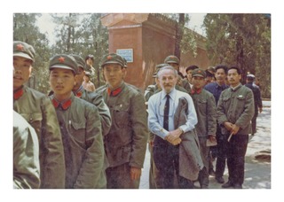 Sol Spiegelman with Chinese soldiers