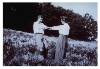 Albert and Cornelia Szent-Gyorgyi dancing in a field in northern Italy