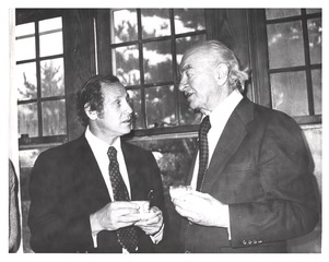 Laszlo Lorand and Linus Pauling at a symposium