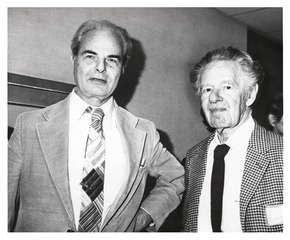 Herman Kalckar and Fritz Lipmann at a symposium