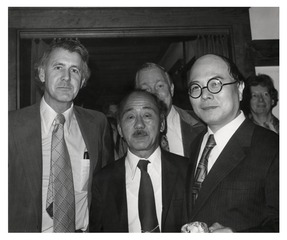 J. Woodland Hastings, Teru Hayashi, and Setsuro Ebashi at a symposium