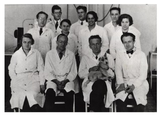 Albert Szent-Gyorgyi and his laboratory staff at the University of Szeged, Hungary