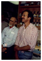 J. Michael Bishop and Harold Varmus at Nobel Prize party at UCSF