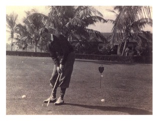 Edward Freis playing golf in Tucson, AZ