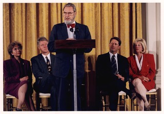 C. Everett Koop promoting universal health insurance