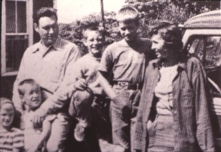 C. Everett Koop and family at their summer home in New Hampshire