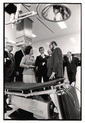 C. Everett Koop explaining the surgical program at the Children's Hospital of Philadelphia during its dedication observation